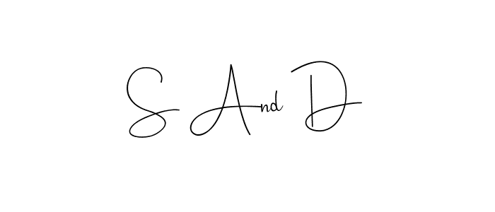 Use a signature maker to create a handwritten signature online. With this signature software, you can design (Andilay-7BmLP) your own signature for name S And D. S And D signature style 4 images and pictures png