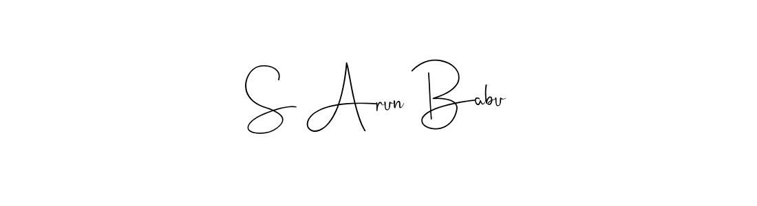 Design your own signature with our free online signature maker. With this signature software, you can create a handwritten (Andilay-7BmLP) signature for name S Arun Babu. S Arun Babu signature style 4 images and pictures png