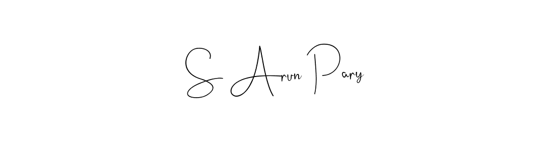 Make a beautiful signature design for name S Arun Pary. Use this online signature maker to create a handwritten signature for free. S Arun Pary signature style 4 images and pictures png