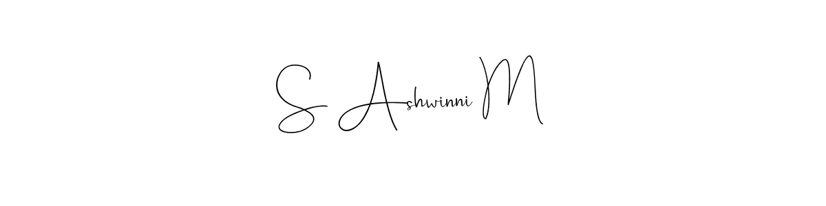 Design your own signature with our free online signature maker. With this signature software, you can create a handwritten (Andilay-7BmLP) signature for name S Ashwinni M. S Ashwinni M signature style 4 images and pictures png