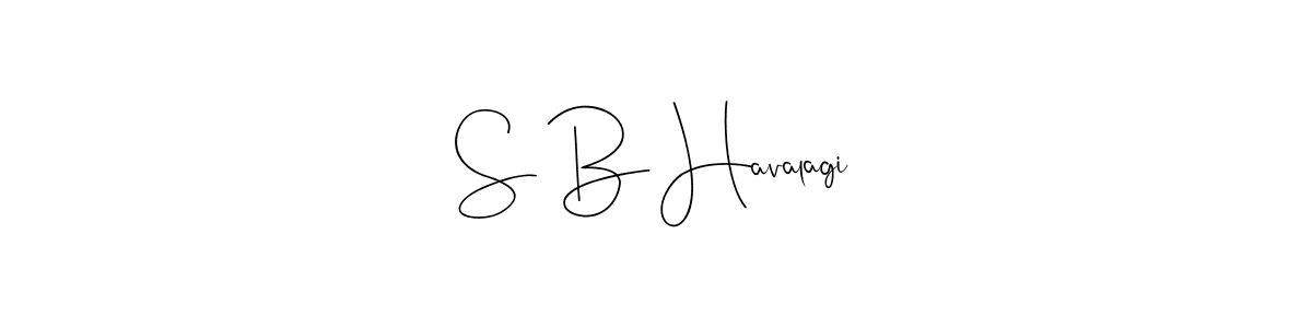 The best way (Andilay-7BmLP) to make a short signature is to pick only two or three words in your name. The name S B Havalagi include a total of six letters. For converting this name. S B Havalagi signature style 4 images and pictures png
