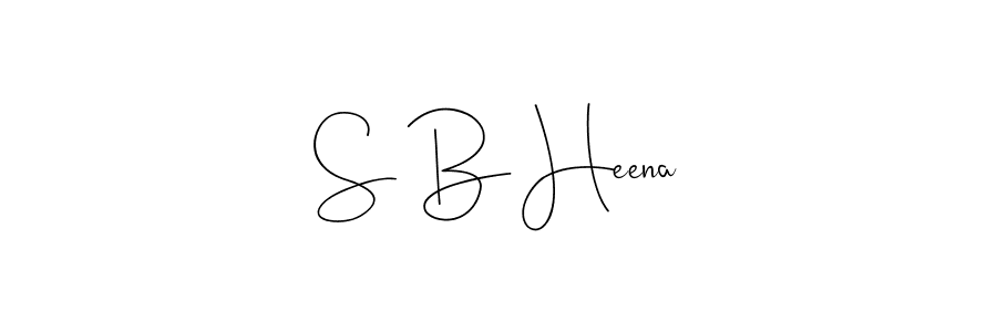 The best way (Andilay-7BmLP) to make a short signature is to pick only two or three words in your name. The name S B Heena include a total of six letters. For converting this name. S B Heena signature style 4 images and pictures png