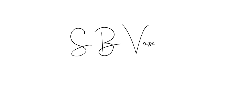if you are searching for the best signature style for your name S B Vaze. so please give up your signature search. here we have designed multiple signature styles  using Andilay-7BmLP. S B Vaze signature style 4 images and pictures png