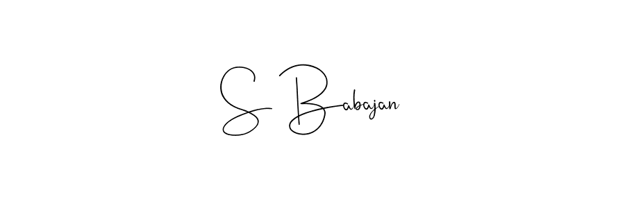 S Babajan stylish signature style. Best Handwritten Sign (Andilay-7BmLP) for my name. Handwritten Signature Collection Ideas for my name S Babajan. S Babajan signature style 4 images and pictures png