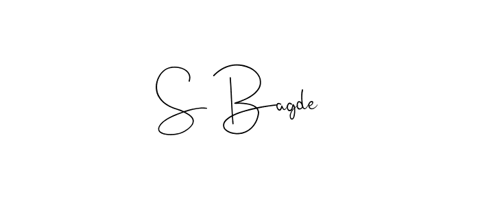 Design your own signature with our free online signature maker. With this signature software, you can create a handwritten (Andilay-7BmLP) signature for name S Bagde. S Bagde signature style 4 images and pictures png