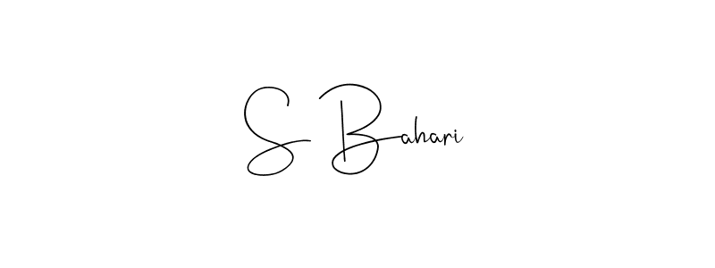 Create a beautiful signature design for name S Bahari. With this signature (Andilay-7BmLP) fonts, you can make a handwritten signature for free. S Bahari signature style 4 images and pictures png