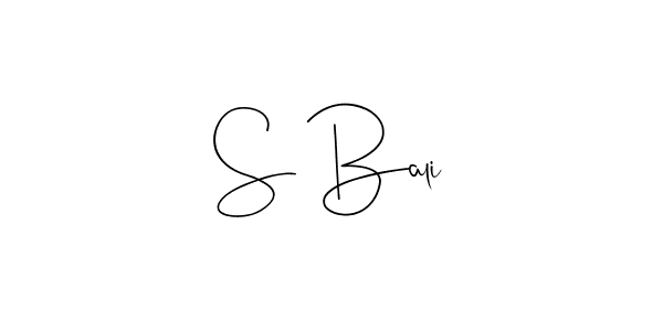 How to make S Bali signature? Andilay-7BmLP is a professional autograph style. Create handwritten signature for S Bali name. S Bali signature style 4 images and pictures png