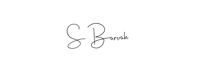 You should practise on your own different ways (Andilay-7BmLP) to write your name (S Baruah) in signature. don't let someone else do it for you. S Baruah signature style 4 images and pictures png