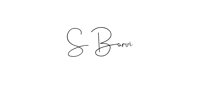 You should practise on your own different ways (Andilay-7BmLP) to write your name (S Barui) in signature. don't let someone else do it for you. S Barui signature style 4 images and pictures png