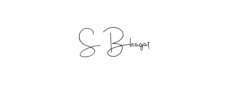 How to make S Bhagat name signature. Use Andilay-7BmLP style for creating short signs online. This is the latest handwritten sign. S Bhagat signature style 4 images and pictures png