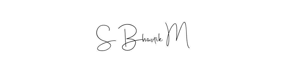 The best way (Andilay-7BmLP) to make a short signature is to pick only two or three words in your name. The name S Bhautik M include a total of six letters. For converting this name. S Bhautik M signature style 4 images and pictures png