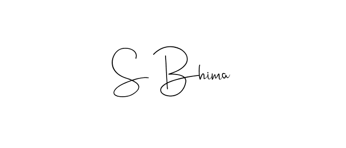 You should practise on your own different ways (Andilay-7BmLP) to write your name (S Bhima) in signature. don't let someone else do it for you. S Bhima signature style 4 images and pictures png