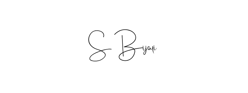 Make a beautiful signature design for name S Bijali. Use this online signature maker to create a handwritten signature for free. S Bijali signature style 4 images and pictures png