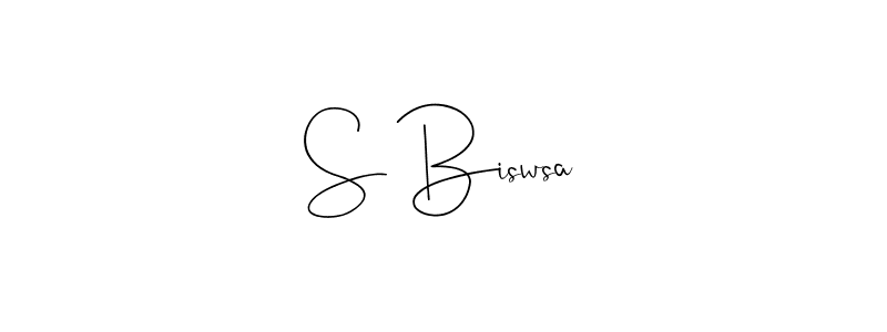 How to make S Biswsa name signature. Use Andilay-7BmLP style for creating short signs online. This is the latest handwritten sign. S Biswsa signature style 4 images and pictures png