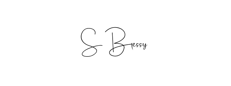 Also we have S Blessy name is the best signature style. Create professional handwritten signature collection using Andilay-7BmLP autograph style. S Blessy signature style 4 images and pictures png