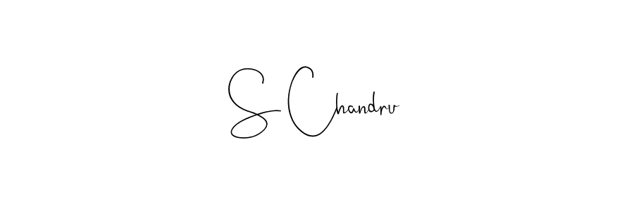 if you are searching for the best signature style for your name S Chandru. so please give up your signature search. here we have designed multiple signature styles  using Andilay-7BmLP. S Chandru signature style 4 images and pictures png