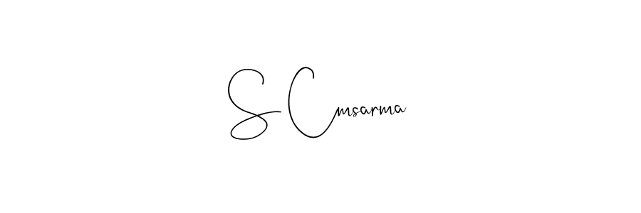 Make a beautiful signature design for name S Cmsarma. Use this online signature maker to create a handwritten signature for free. S Cmsarma signature style 4 images and pictures png