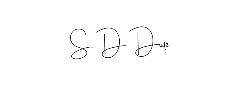 if you are searching for the best signature style for your name S D Date. so please give up your signature search. here we have designed multiple signature styles  using Andilay-7BmLP. S D Date signature style 4 images and pictures png