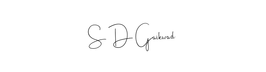 if you are searching for the best signature style for your name S D Gaikwad. so please give up your signature search. here we have designed multiple signature styles  using Andilay-7BmLP. S D Gaikwad signature style 4 images and pictures png