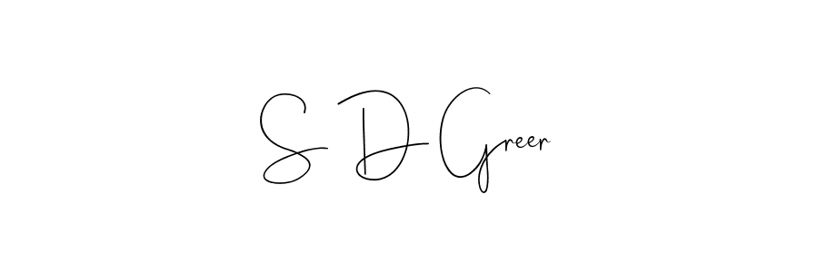 Make a short S D Greer signature style. Manage your documents anywhere anytime using Andilay-7BmLP. Create and add eSignatures, submit forms, share and send files easily. S D Greer signature style 4 images and pictures png