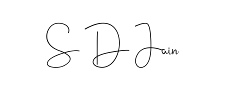 Design your own signature with our free online signature maker. With this signature software, you can create a handwritten (Andilay-7BmLP) signature for name S D Jain. S D Jain signature style 4 images and pictures png