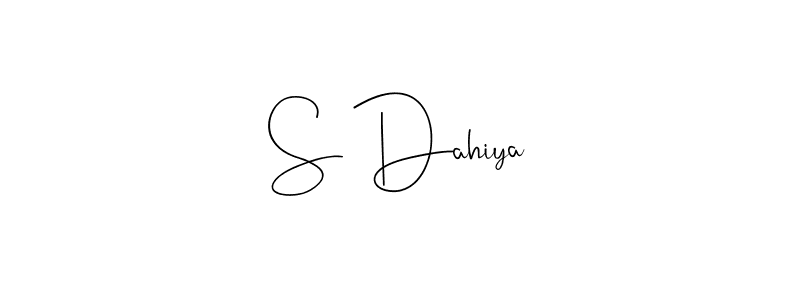 The best way (Andilay-7BmLP) to make a short signature is to pick only two or three words in your name. The name S Dahiya include a total of six letters. For converting this name. S Dahiya signature style 4 images and pictures png