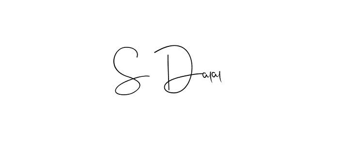 if you are searching for the best signature style for your name S Dalal. so please give up your signature search. here we have designed multiple signature styles  using Andilay-7BmLP. S Dalal signature style 4 images and pictures png