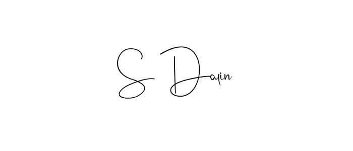 Also You can easily find your signature by using the search form. We will create S Dalin name handwritten signature images for you free of cost using Andilay-7BmLP sign style. S Dalin signature style 4 images and pictures png