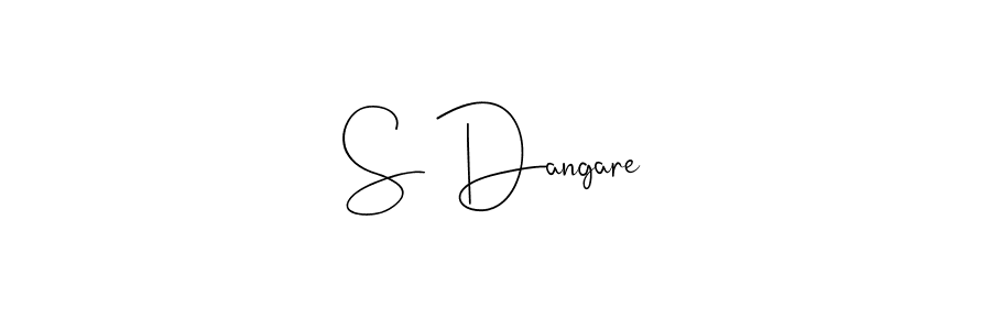 The best way (Andilay-7BmLP) to make a short signature is to pick only two or three words in your name. The name S Dangare include a total of six letters. For converting this name. S Dangare signature style 4 images and pictures png