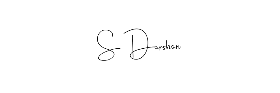 Design your own signature with our free online signature maker. With this signature software, you can create a handwritten (Andilay-7BmLP) signature for name S Darshan. S Darshan signature style 4 images and pictures png