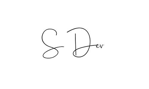 Create a beautiful signature design for name S Dev. With this signature (Andilay-7BmLP) fonts, you can make a handwritten signature for free. S Dev signature style 4 images and pictures png