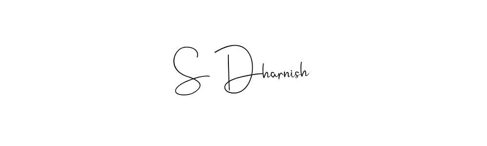 You can use this online signature creator to create a handwritten signature for the name S Dharnish. This is the best online autograph maker. S Dharnish signature style 4 images and pictures png