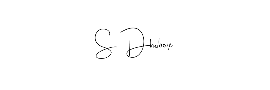 Design your own signature with our free online signature maker. With this signature software, you can create a handwritten (Andilay-7BmLP) signature for name S Dhobale. S Dhobale signature style 4 images and pictures png