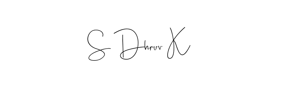 Similarly Andilay-7BmLP is the best handwritten signature design. Signature creator online .You can use it as an online autograph creator for name S Dhruv K. S Dhruv K signature style 4 images and pictures png