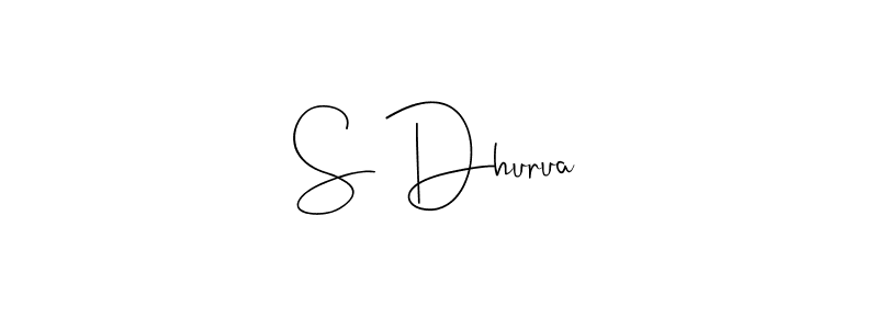 Create a beautiful signature design for name S Dhurua. With this signature (Andilay-7BmLP) fonts, you can make a handwritten signature for free. S Dhurua signature style 4 images and pictures png
