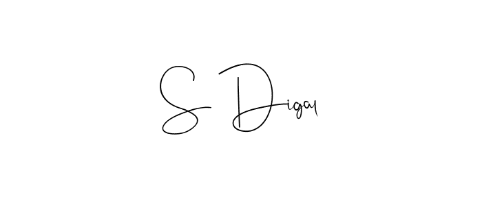 You should practise on your own different ways (Andilay-7BmLP) to write your name (S Digal) in signature. don't let someone else do it for you. S Digal signature style 4 images and pictures png