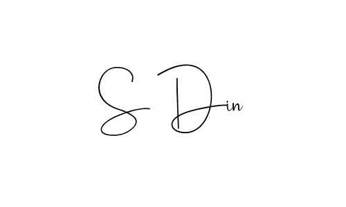 Make a beautiful signature design for name S Din. With this signature (Andilay-7BmLP) style, you can create a handwritten signature for free. S Din signature style 4 images and pictures png