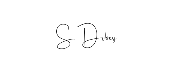 Make a beautiful signature design for name S Dubey. With this signature (Andilay-7BmLP) style, you can create a handwritten signature for free. S Dubey signature style 4 images and pictures png