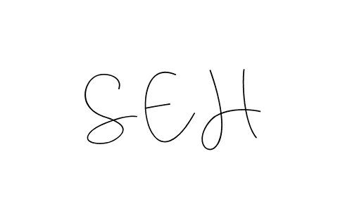 It looks lik you need a new signature style for name S E H. Design unique handwritten (Andilay-7BmLP) signature with our free signature maker in just a few clicks. S E H signature style 4 images and pictures png