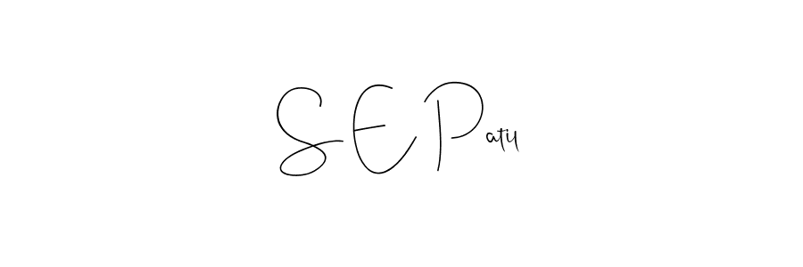 You should practise on your own different ways (Andilay-7BmLP) to write your name (S E Patil) in signature. don't let someone else do it for you. S E Patil signature style 4 images and pictures png