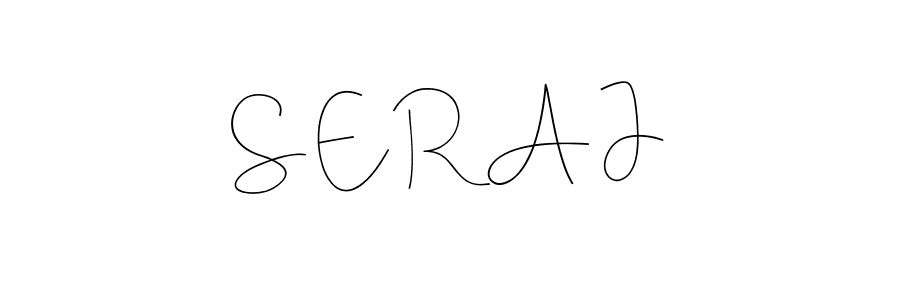 The best way (Andilay-7BmLP) to make a short signature is to pick only two or three words in your name. The name S E R A J include a total of six letters. For converting this name. S E R A J signature style 4 images and pictures png