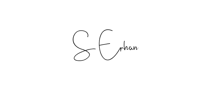 Also You can easily find your signature by using the search form. We will create S Erhan name handwritten signature images for you free of cost using Andilay-7BmLP sign style. S Erhan signature style 4 images and pictures png