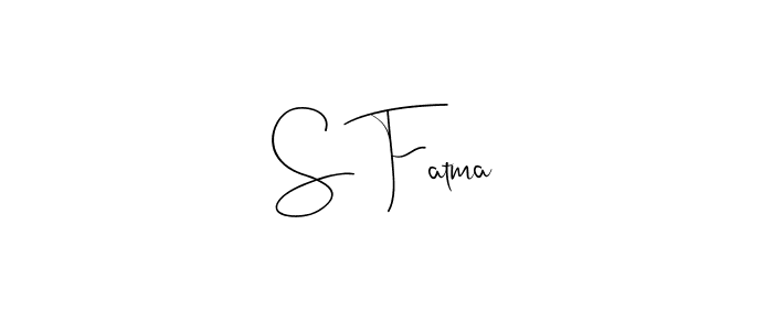 You should practise on your own different ways (Andilay-7BmLP) to write your name (S Fatma) in signature. don't let someone else do it for you. S Fatma signature style 4 images and pictures png