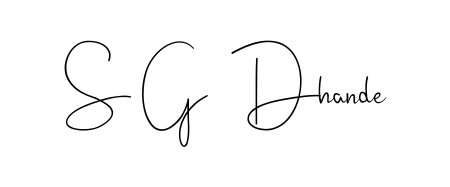 Achieve flawless digital penmanship with S G  Dhande name in Andilay-7BmLP font. The perfect tool for creating online signatures. S G  Dhande signature style 4 images and pictures png