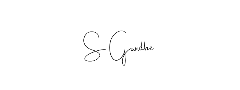 Make a beautiful signature design for name S Gandhe. With this signature (Andilay-7BmLP) style, you can create a handwritten signature for free. S Gandhe signature style 4 images and pictures png