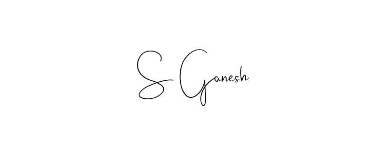 The best way (Andilay-7BmLP) to make a short signature is to pick only two or three words in your name. The name S Ganesh include a total of six letters. For converting this name. S Ganesh signature style 4 images and pictures png