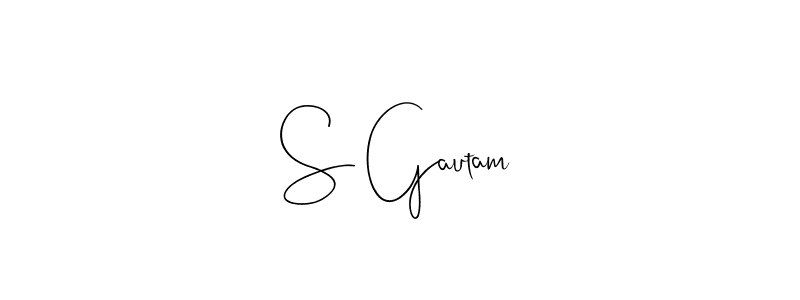 Design your own signature with our free online signature maker. With this signature software, you can create a handwritten (Andilay-7BmLP) signature for name S Gautam. S Gautam signature style 4 images and pictures png