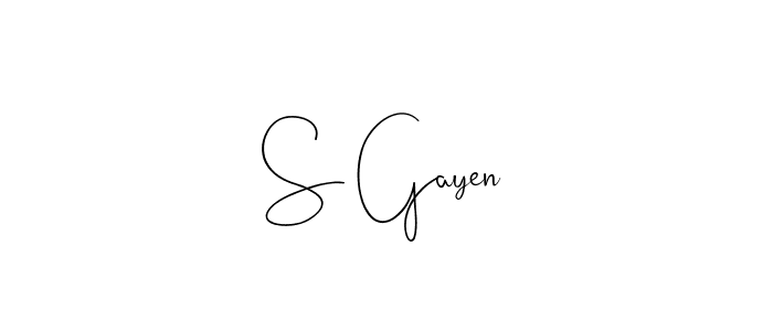 Use a signature maker to create a handwritten signature online. With this signature software, you can design (Andilay-7BmLP) your own signature for name S Gayen. S Gayen signature style 4 images and pictures png