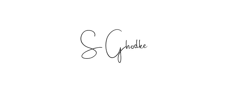 Design your own signature with our free online signature maker. With this signature software, you can create a handwritten (Andilay-7BmLP) signature for name S Ghodke. S Ghodke signature style 4 images and pictures png