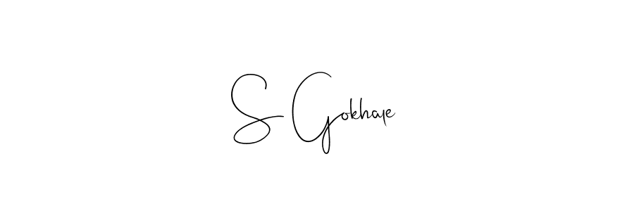 How to make S Gokhale signature? Andilay-7BmLP is a professional autograph style. Create handwritten signature for S Gokhale name. S Gokhale signature style 4 images and pictures png